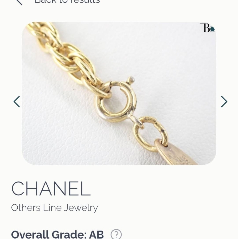 Chanel Vintage 1985 CC Logo Necklace Authentic Rare Gold-Tone - Picture 6 of 9